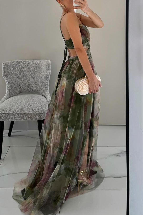 Giselle – Maxi-Robe Élégante à Imprimé Floral