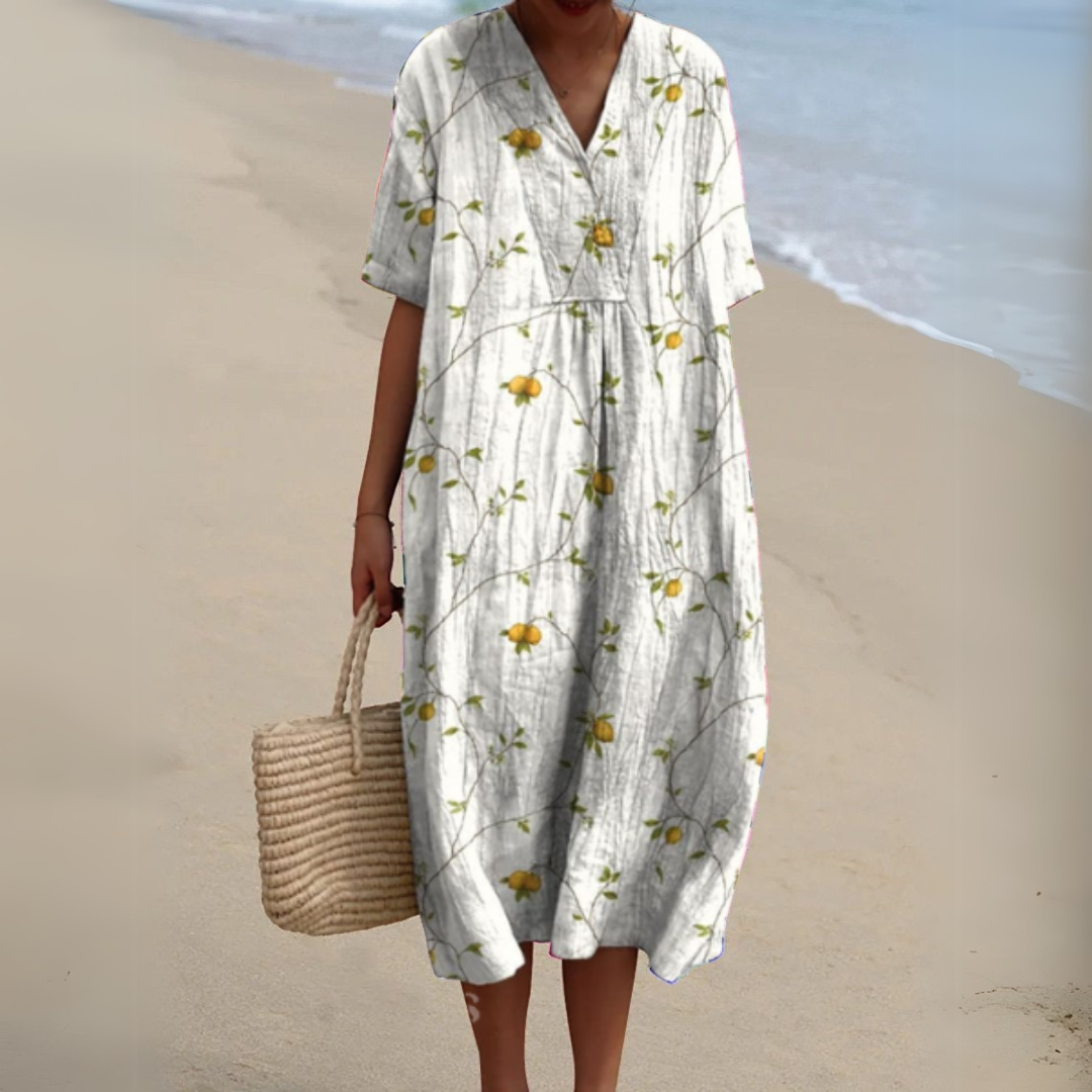 Nathalie™ | Robe Élégante à Imprimé Fleuri