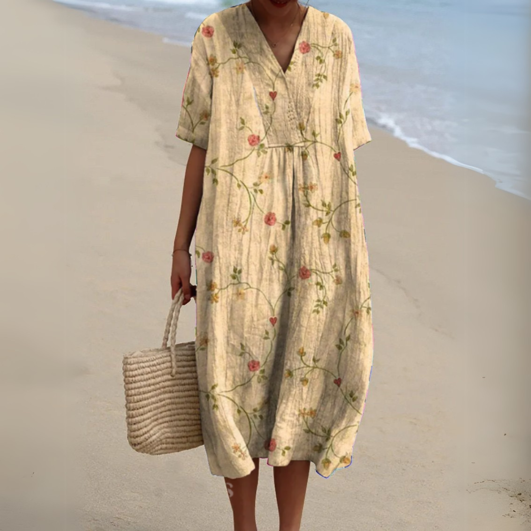 Nathalie™ | Robe Élégante à Imprimé Fleuri