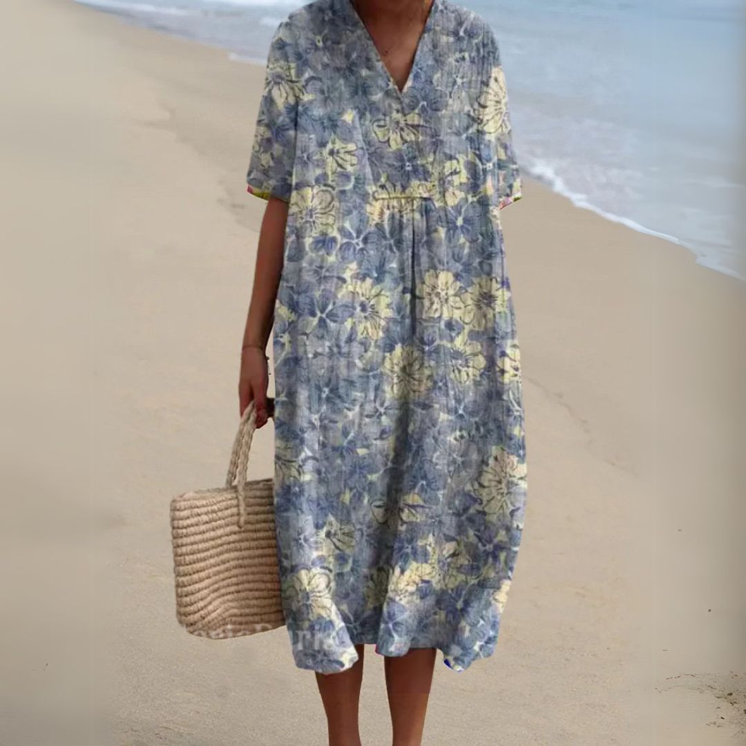 Nathalie™ | Robe Élégante à Imprimé Fleuri