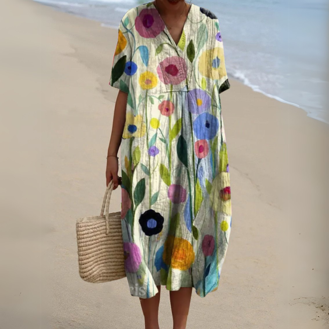 Nathalie™ | Robe Élégante à Imprimé Fleuri