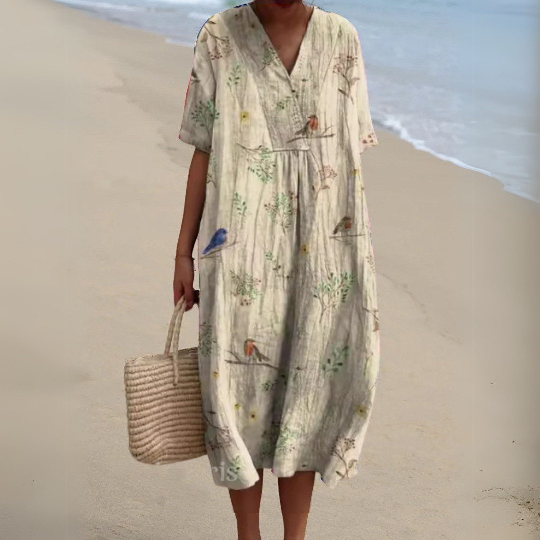 Nathalie™ | Robe Élégante à Imprimé Fleuri