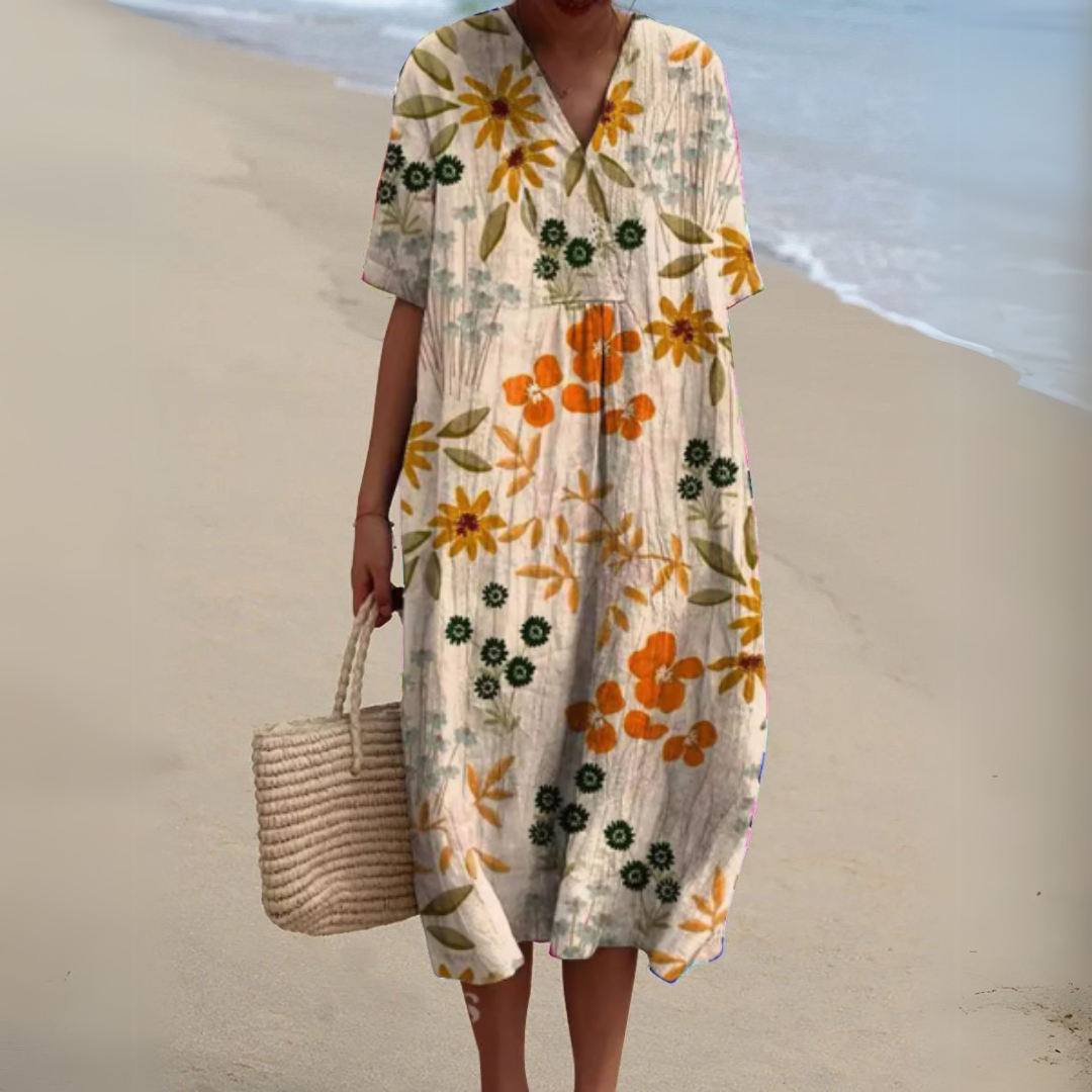Nathalie™ | Robe Élégante à Imprimé Fleuri