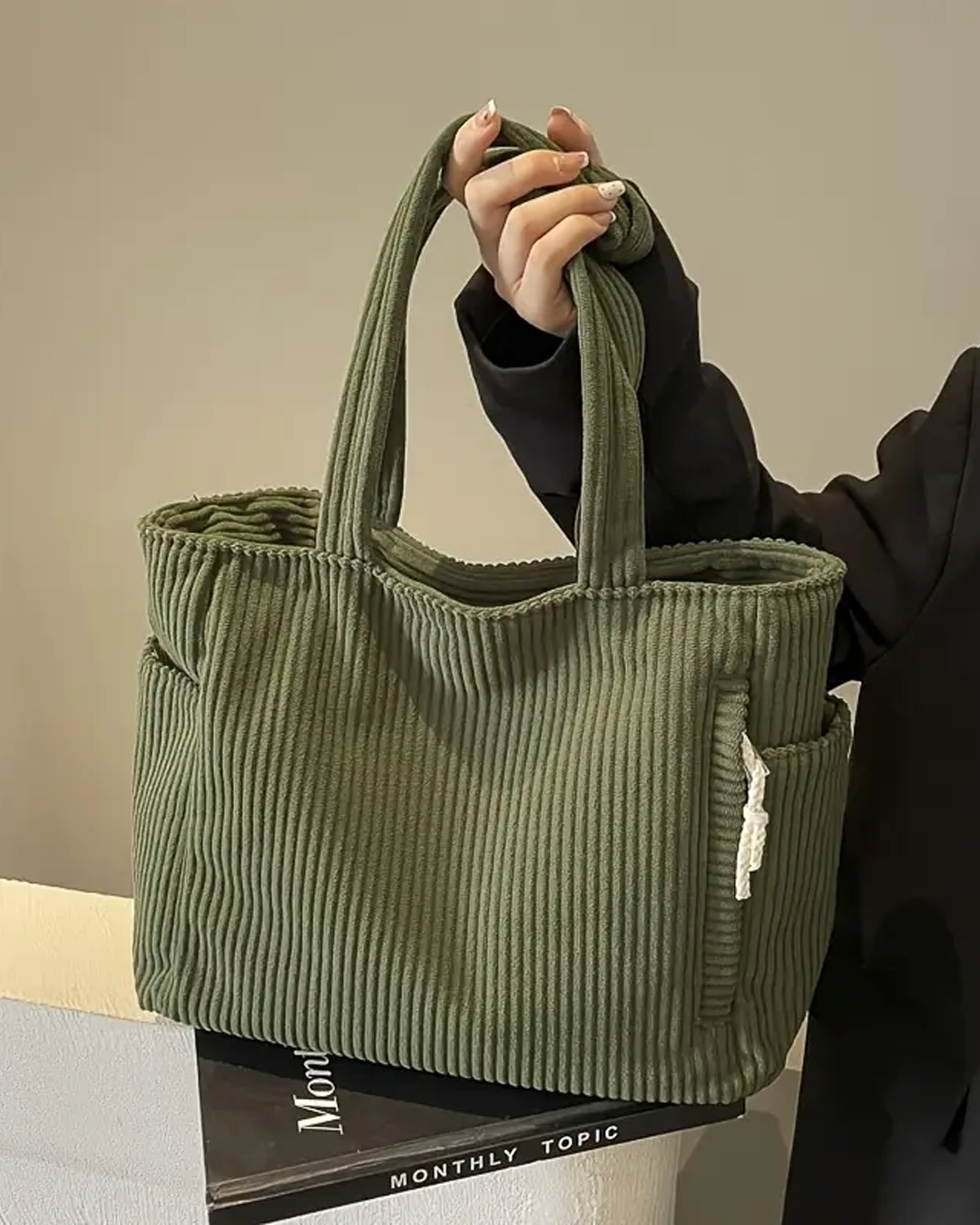 Tilda | Sac Côtelé avec Détail Cordon