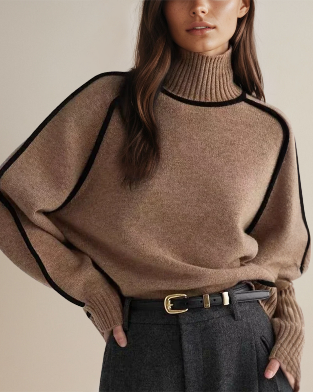 Claire | Pull à col roulé élégant