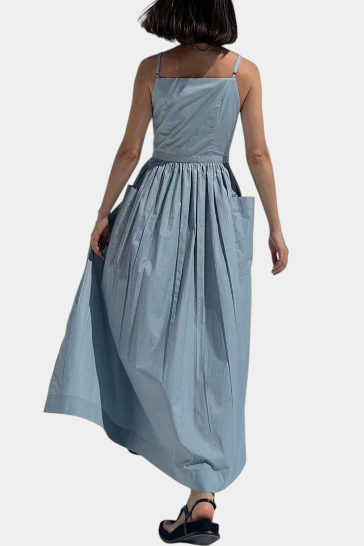 Serena | Robe Longue Romantique à Bretelles Réglables