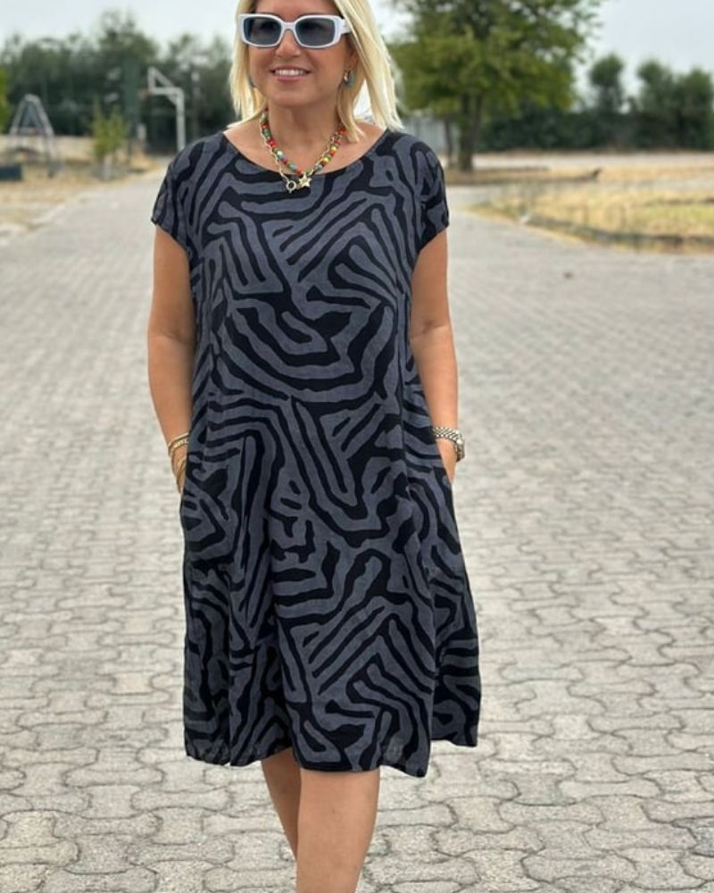 Nelia™ | Charme d’Été en Robe à Col Rond