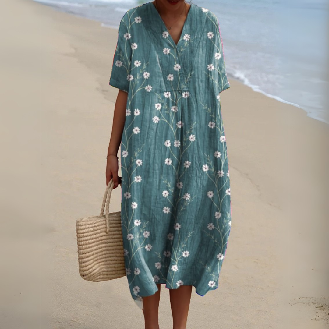 Nathalie™ | Robe Élégante à Imprimé Fleuri