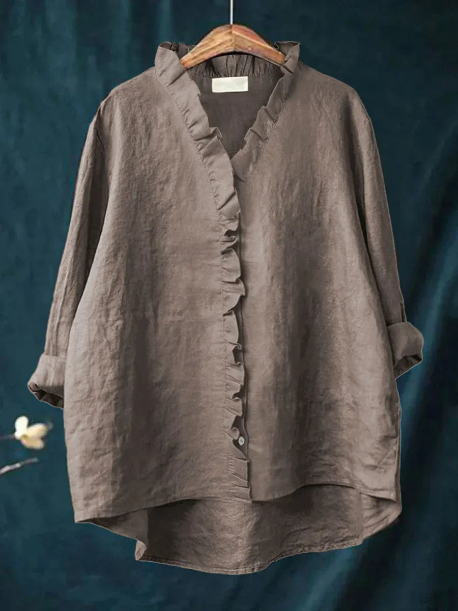 Sanela | Chemise Décontractée à Volants