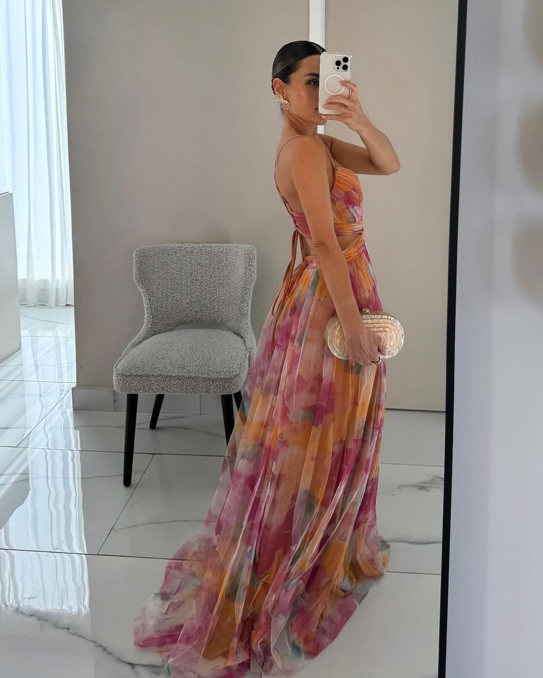 Giselle – Maxi-Robe Élégante à Imprimé Floral
