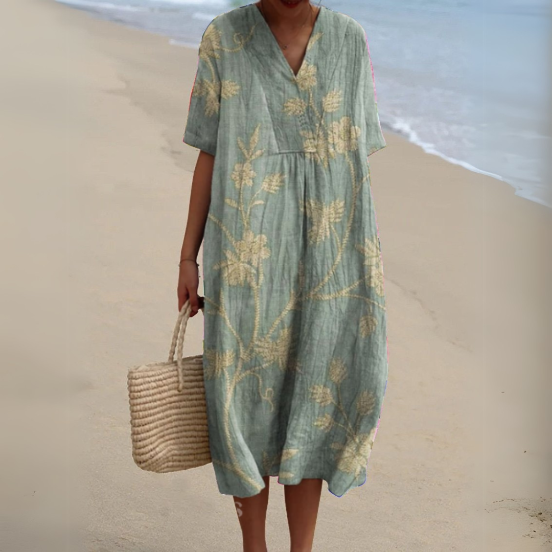 Nathalie™ | Robe Élégante à Imprimé Fleuri