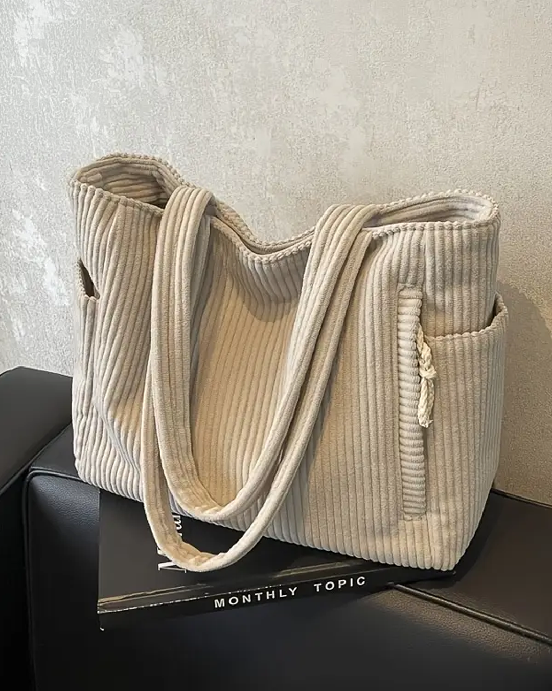 Tilda | Sac Côtelé avec Détail Cordon