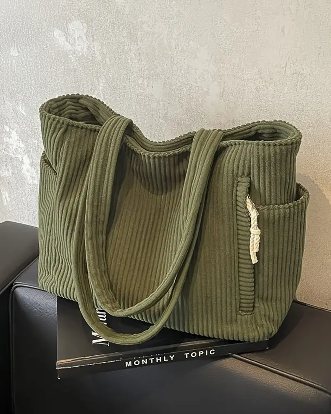Tilda | Sac Côtelé avec Détail Cordon