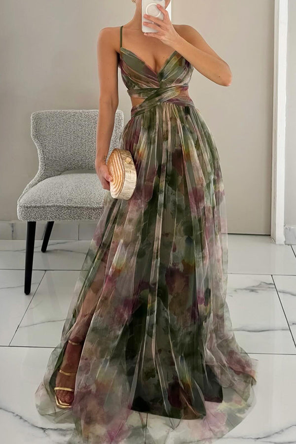 Giselle – Maxi-Robe Élégante à Imprimé Floral