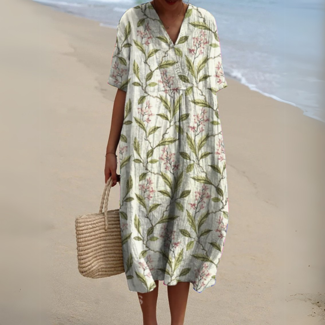 Nathalie™ | Robe Élégante à Imprimé Fleuri