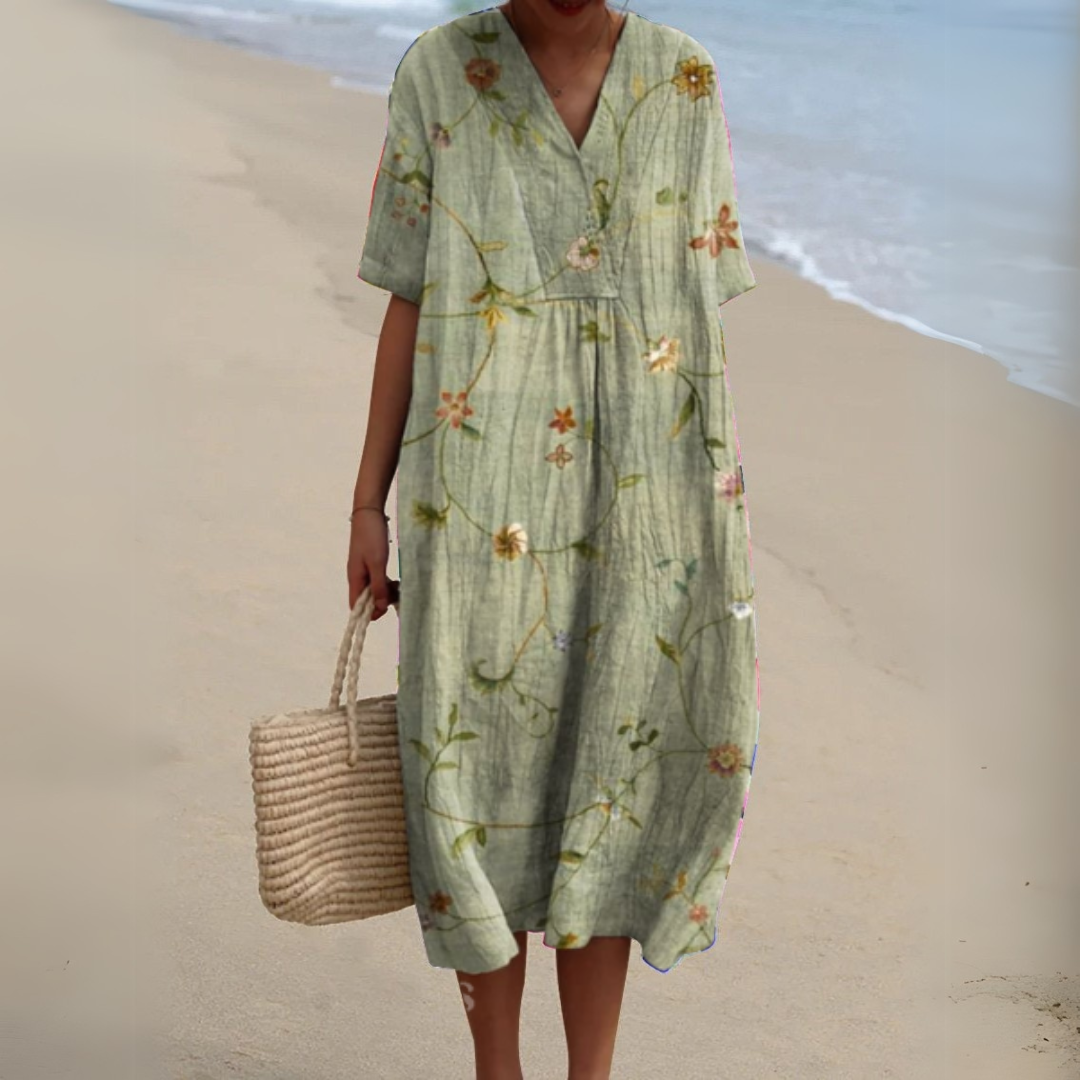 Nathalie™ | Robe Élégante à Imprimé Fleuri