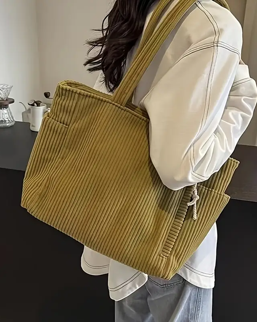 Tilda | Sac Côtelé avec Détail Cordon