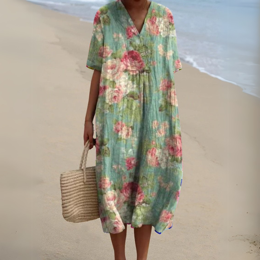 Nathalie™ | Robe Élégante à Imprimé Fleuri