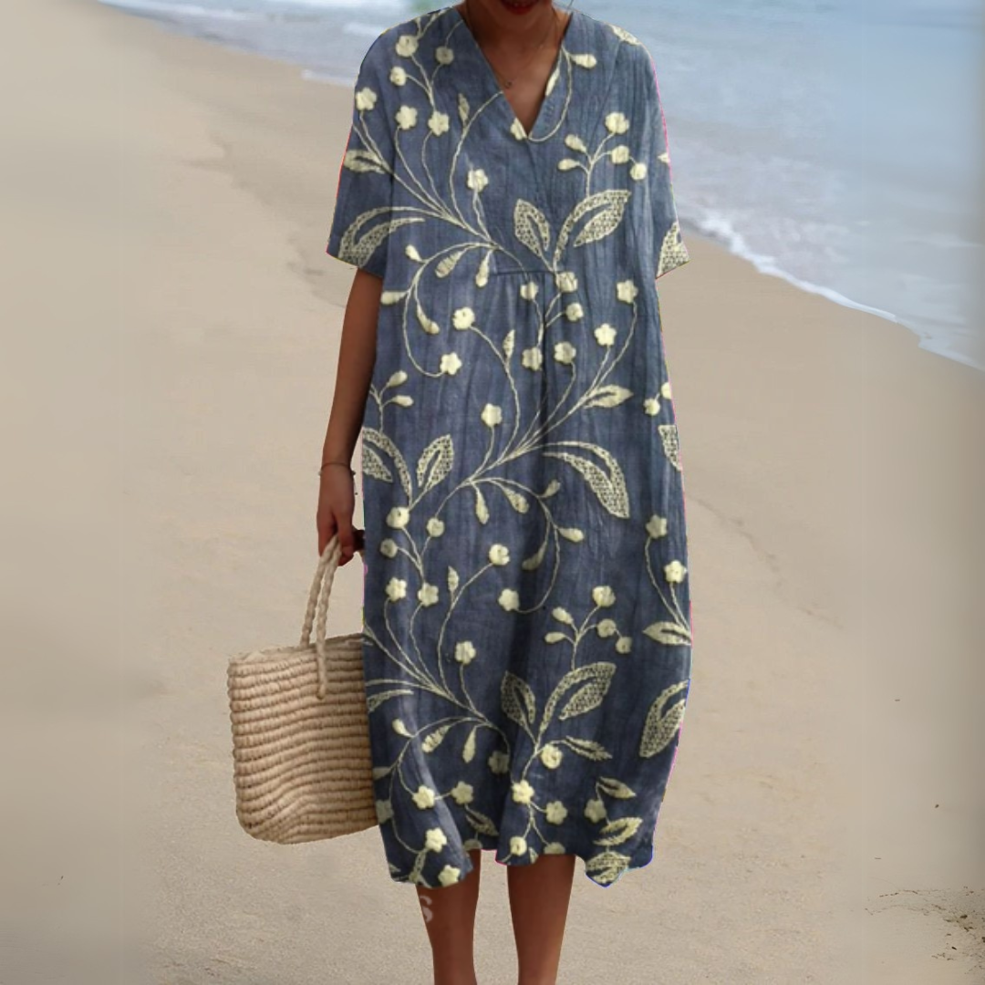 Nathalie™ | Robe Élégante à Imprimé Fleuri