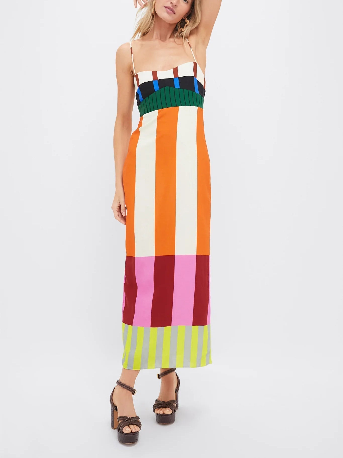 Paloma | Robe Maxi Rayée et Colorée