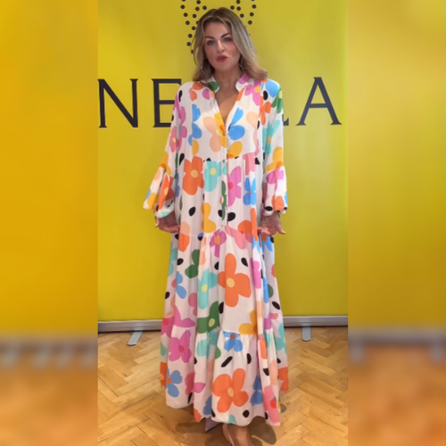 Luna™ | Robe Élégante à Imprimé Fleuri