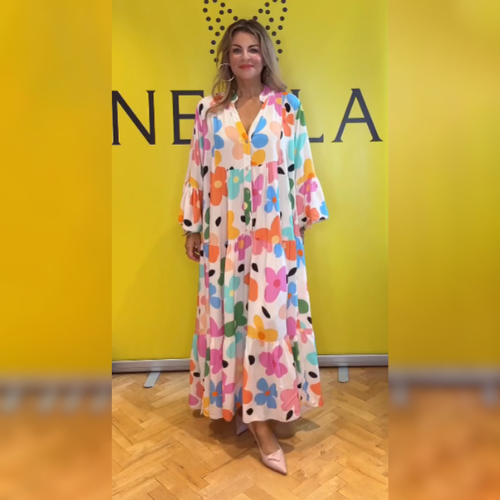 Luna™ | Robe Élégante à Imprimé Fleuri