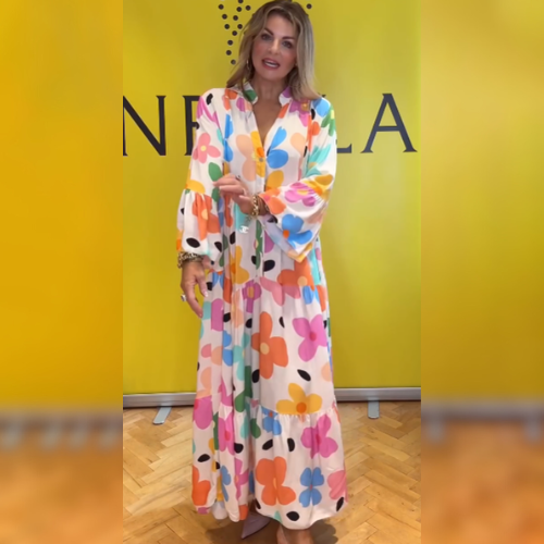 Luna™ | Robe Élégante à Imprimé Fleuri