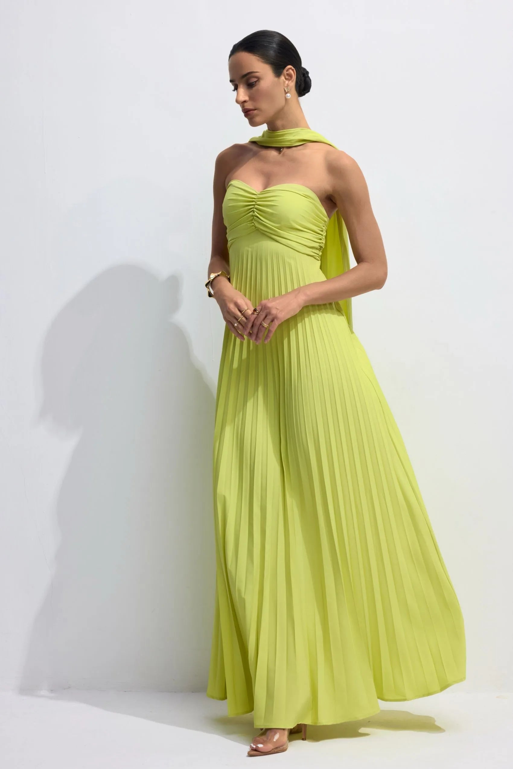 Isavelle | Robe Maxi Plissée Sans Bretelles