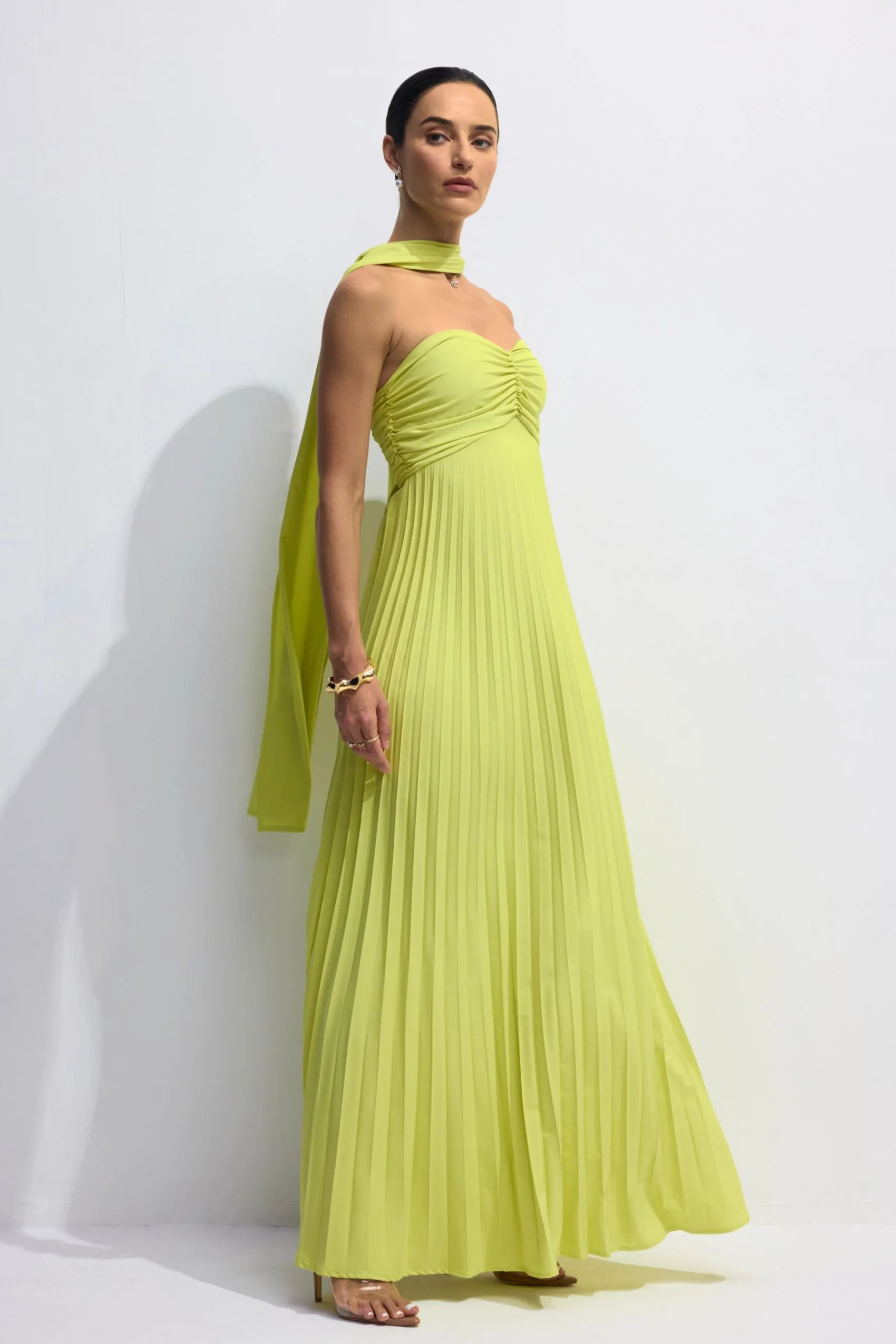 Isavelle | Robe Maxi Plissée Sans Bretelles