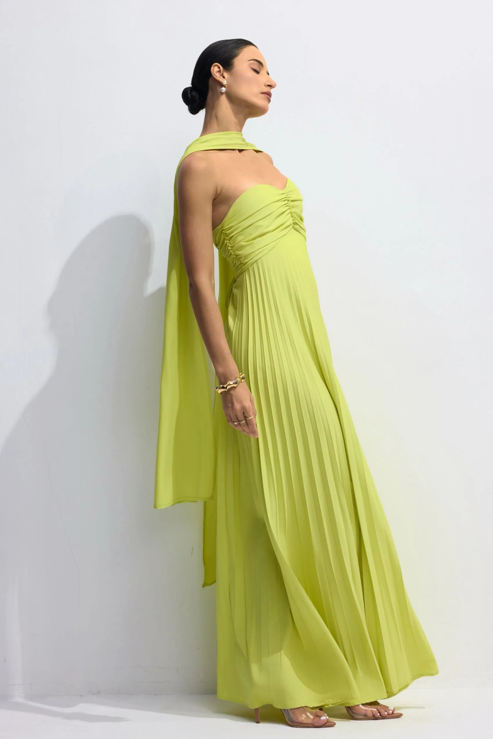 Isavelle | Robe Maxi Plissée Sans Bretelles