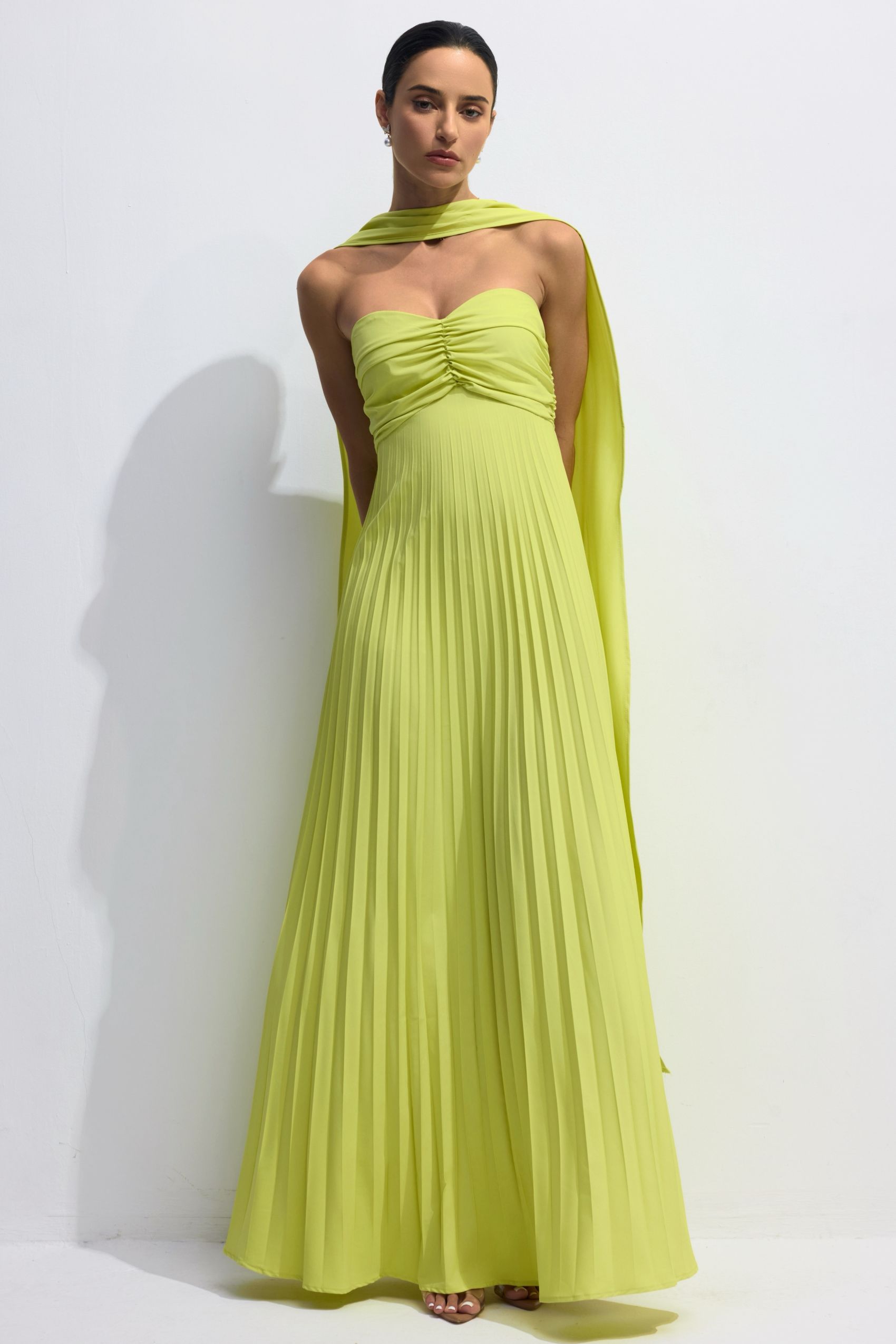 Isavelle | Robe Maxi Plissée Sans Bretelles