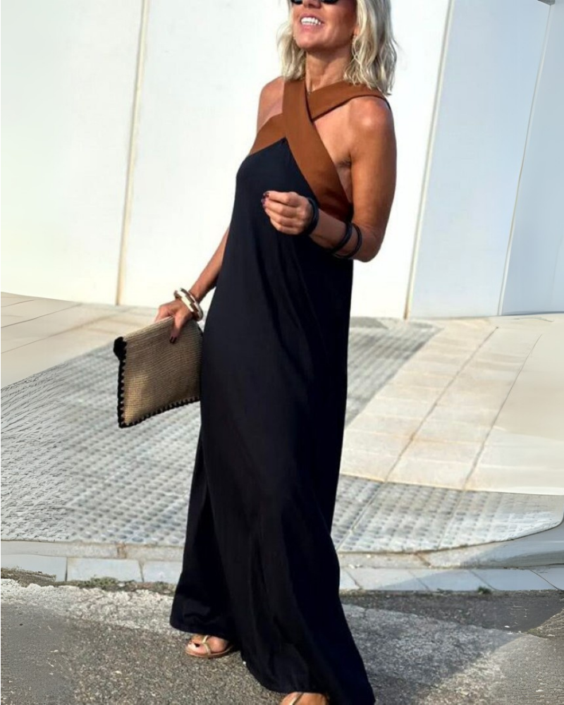 Sienna | Robe Élégante à Dos Nu et Col Croisé