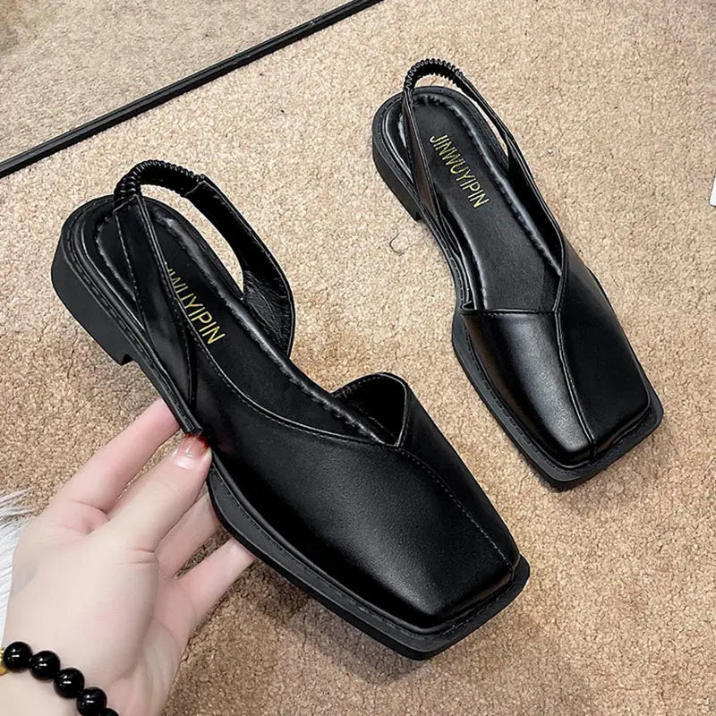 Elise™ | Slingbacks Élégants à Bout Carré