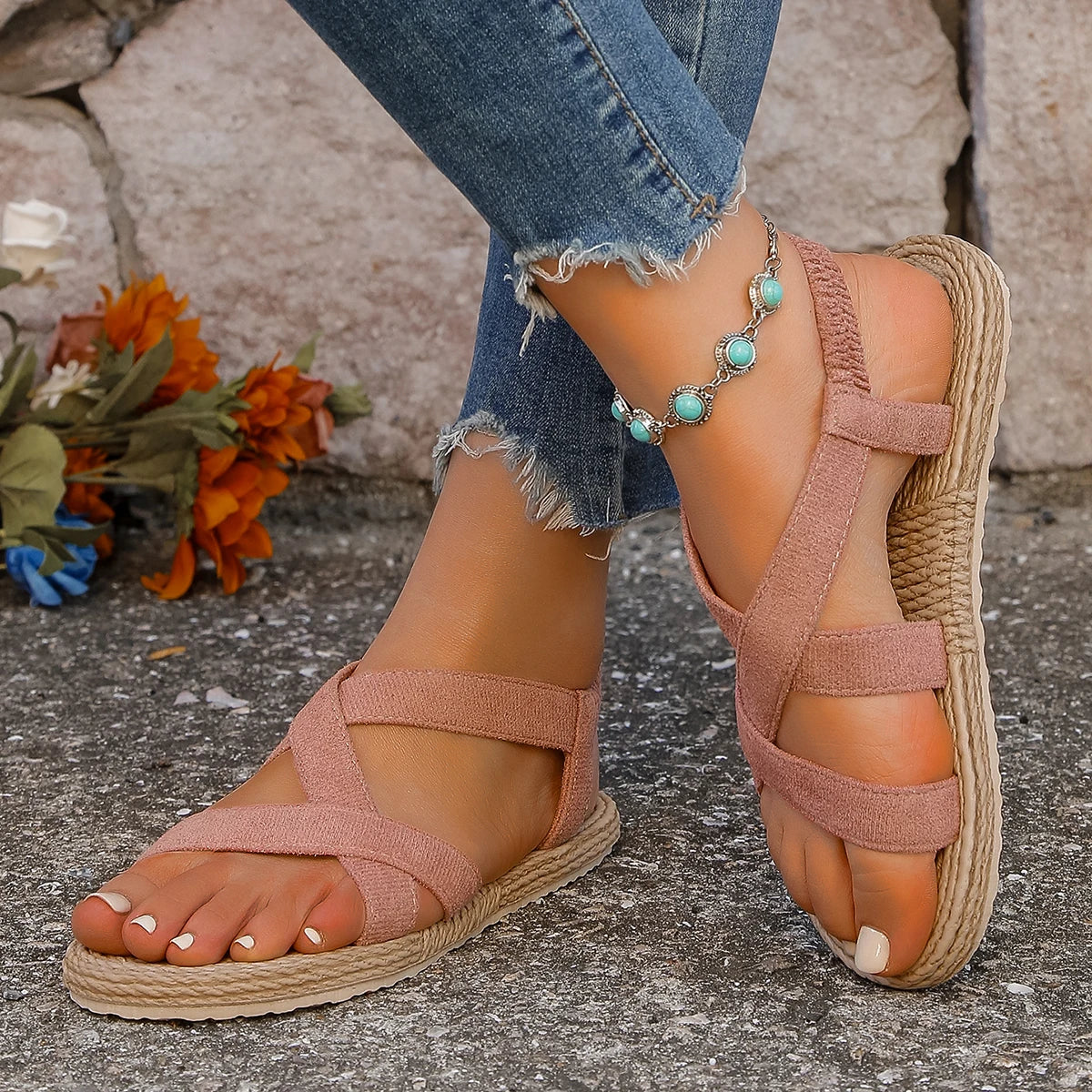 Alma™ | Sandales Élégantes à Bandes Élastiques