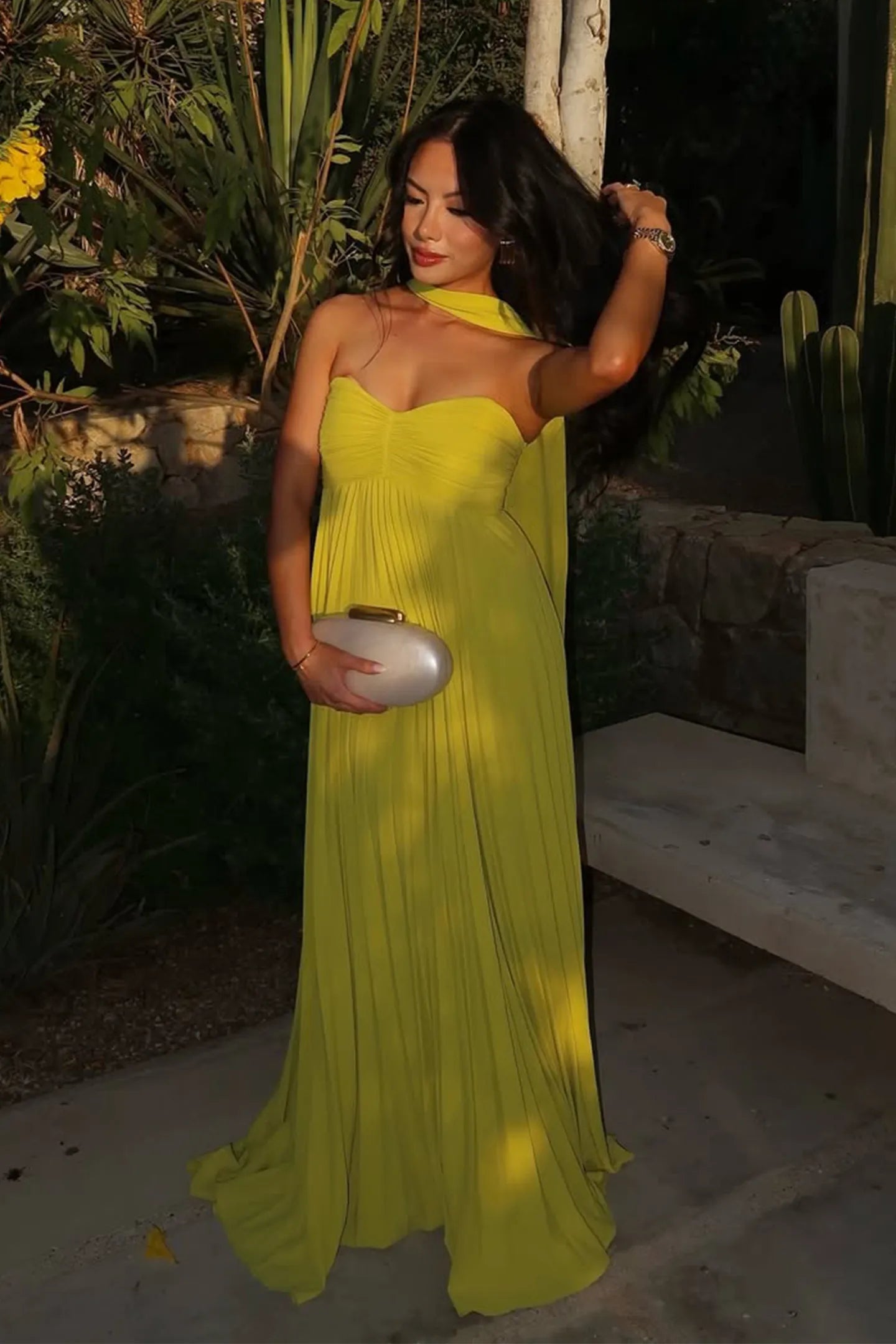 Isavelle | Robe Maxi Plissée Sans Bretelles