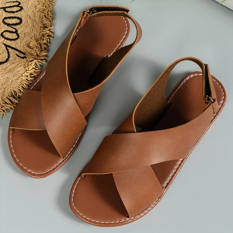 Siena™ | Sandales Classiques à Lanières Croisées et Ajustement Confortable