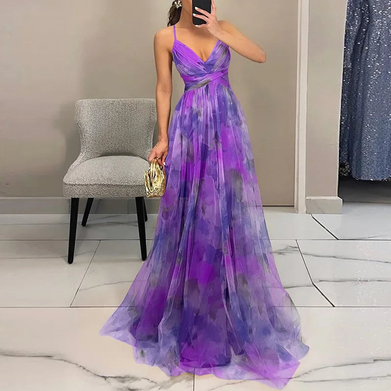 Giselle – Maxi-Robe Élégante à Imprimé Floral