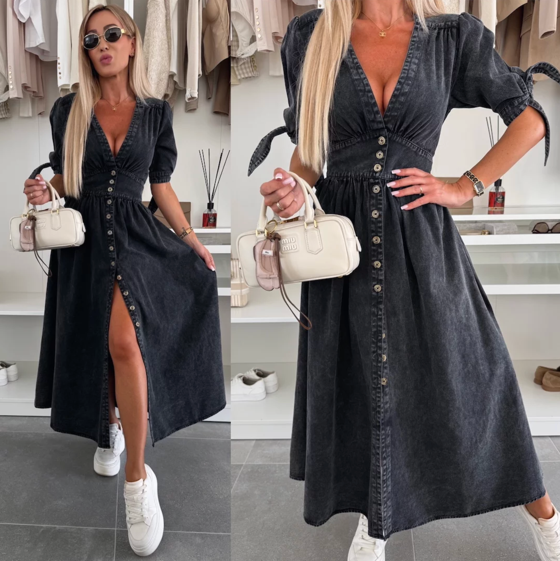 Ivanka | Robe en denim élégante