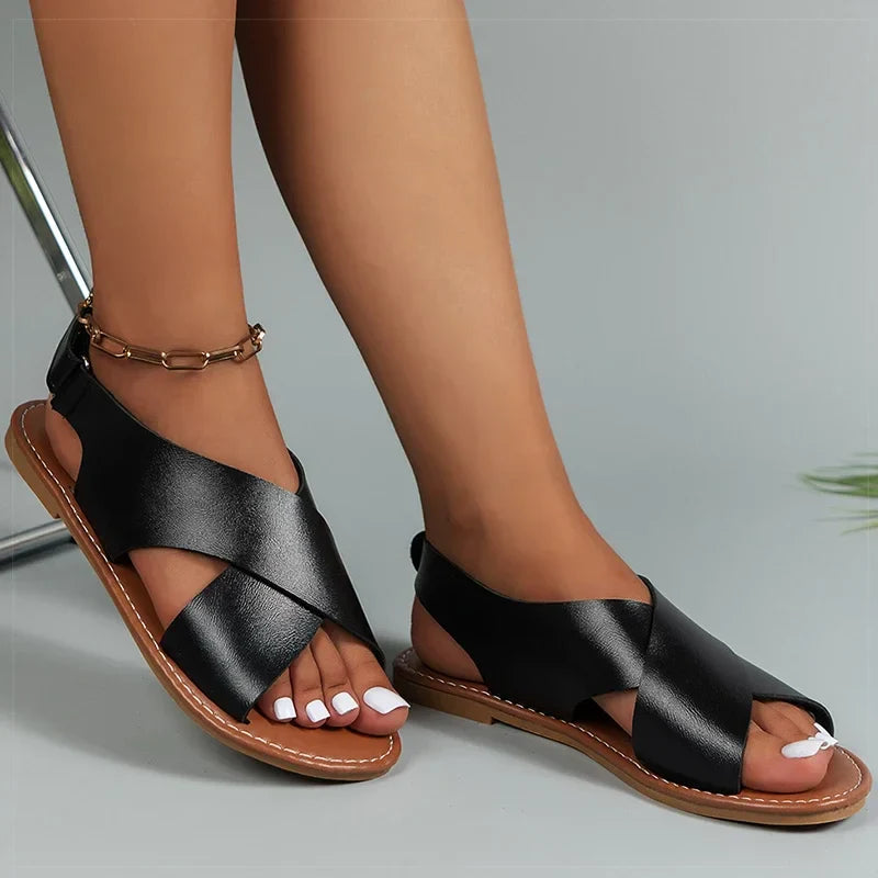 Siena™ | Sandales Classiques à Lanières Croisées et Ajustement Confortable