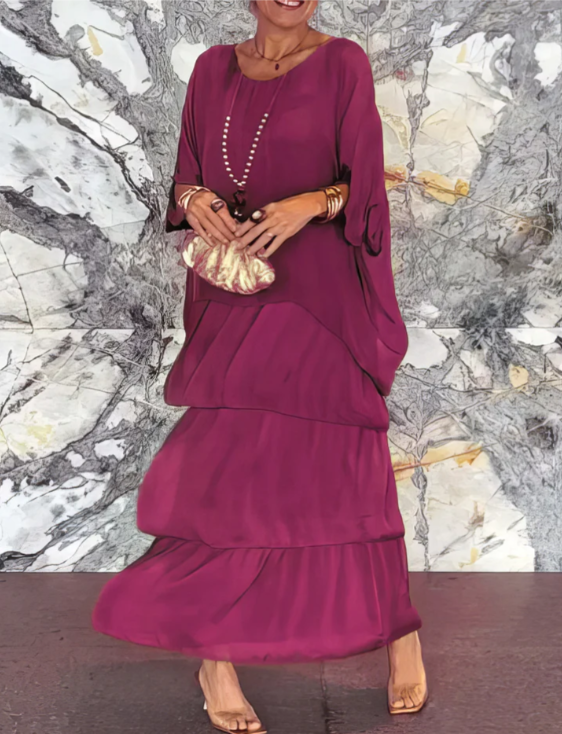 Caroline | Robe Maxi Fluide – Allure Naturelle