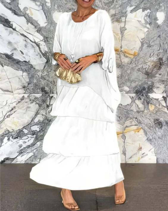 Caroline | Robe Maxi Fluide – Allure Naturelle