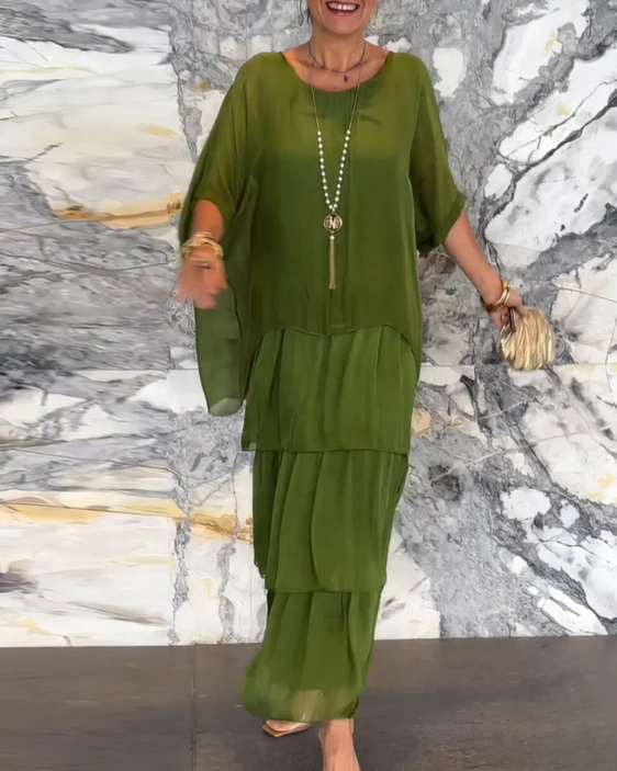 Caroline | Robe Maxi Fluide – Allure Naturelle
