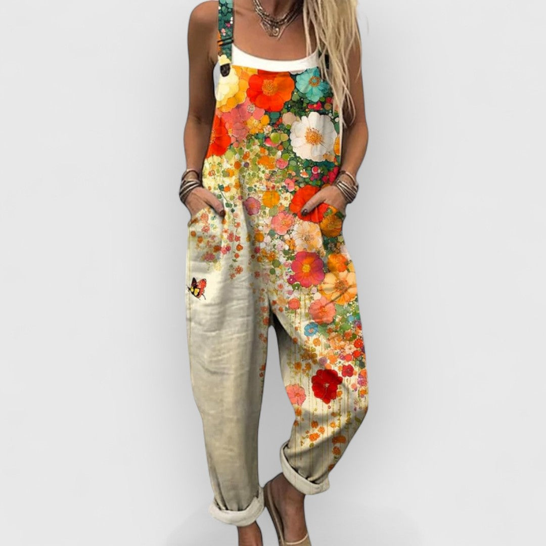 Ester™ | Salopette Florale Vintage pour un Style Élégant