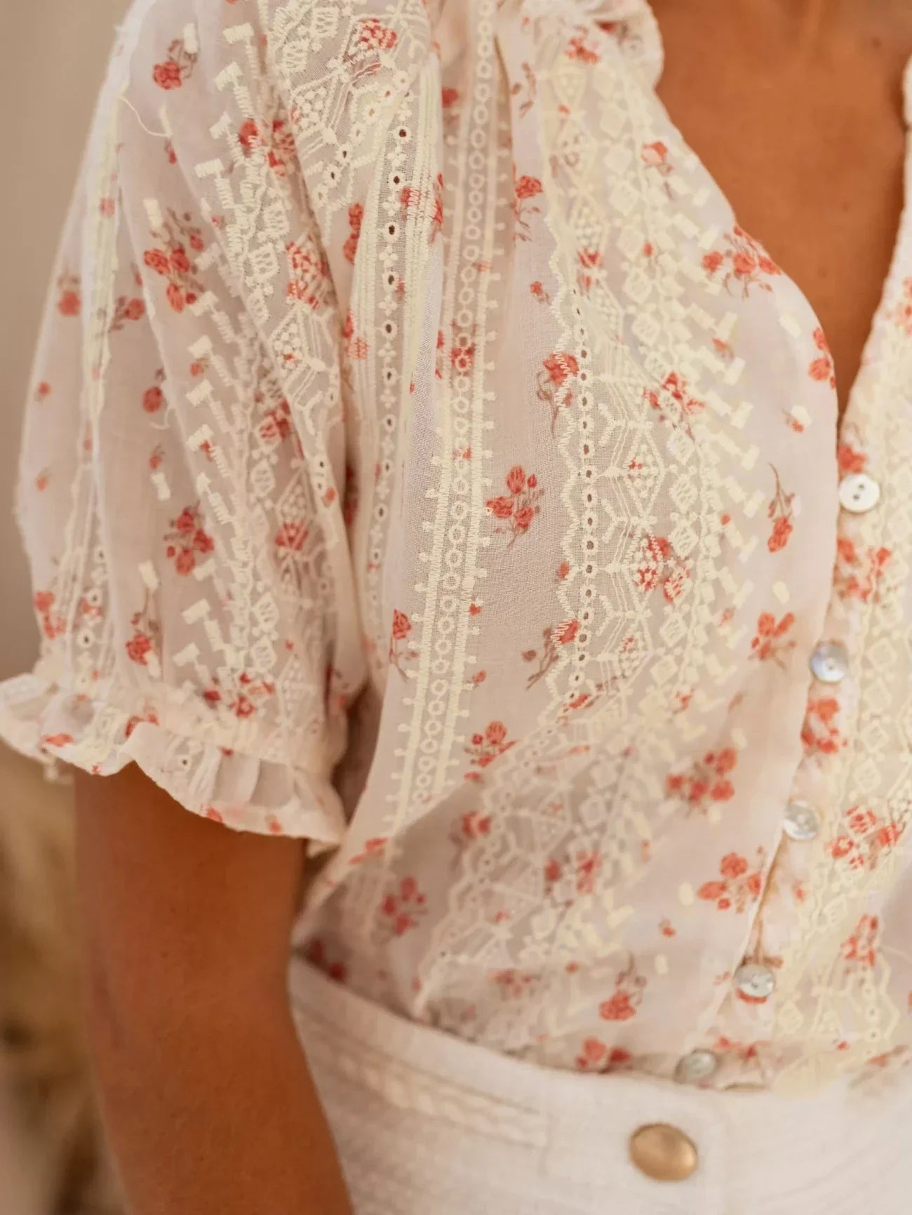 Elina™ | Blouse Légère à Motif Fleuri