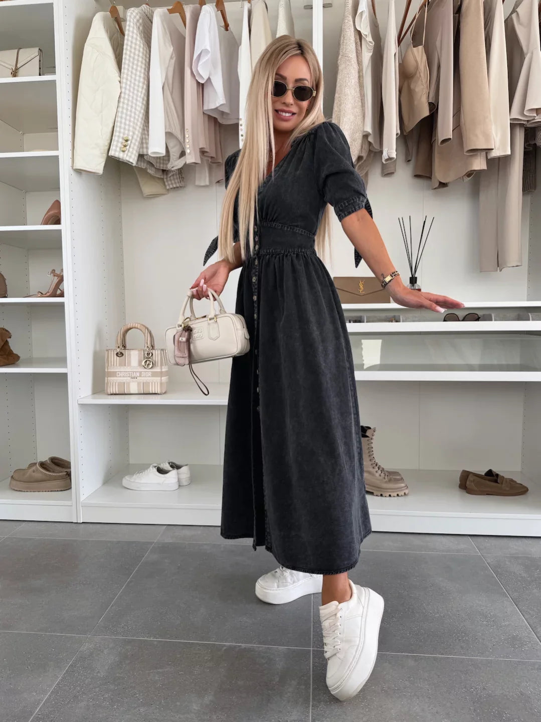 Ivanka | Robe en denim élégante