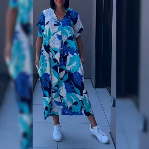 Elena™ | Robe Élégante à Imprimé Fleuri