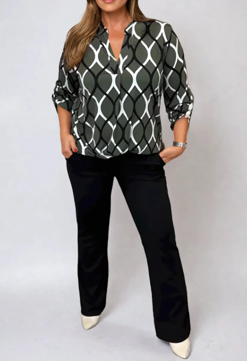 Jannita™ | Blouse Décontractée à Motif Élégant
