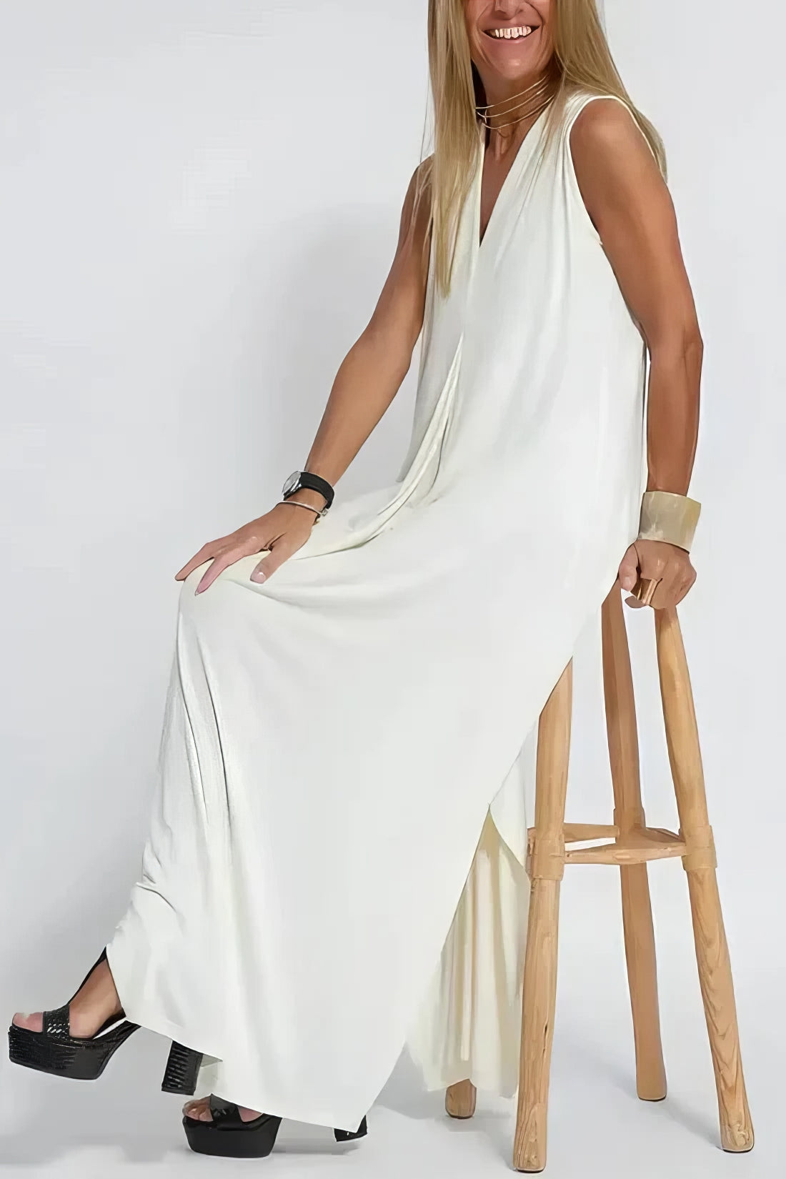 Elise | Robe Longue Élégante + Cardigan Offert