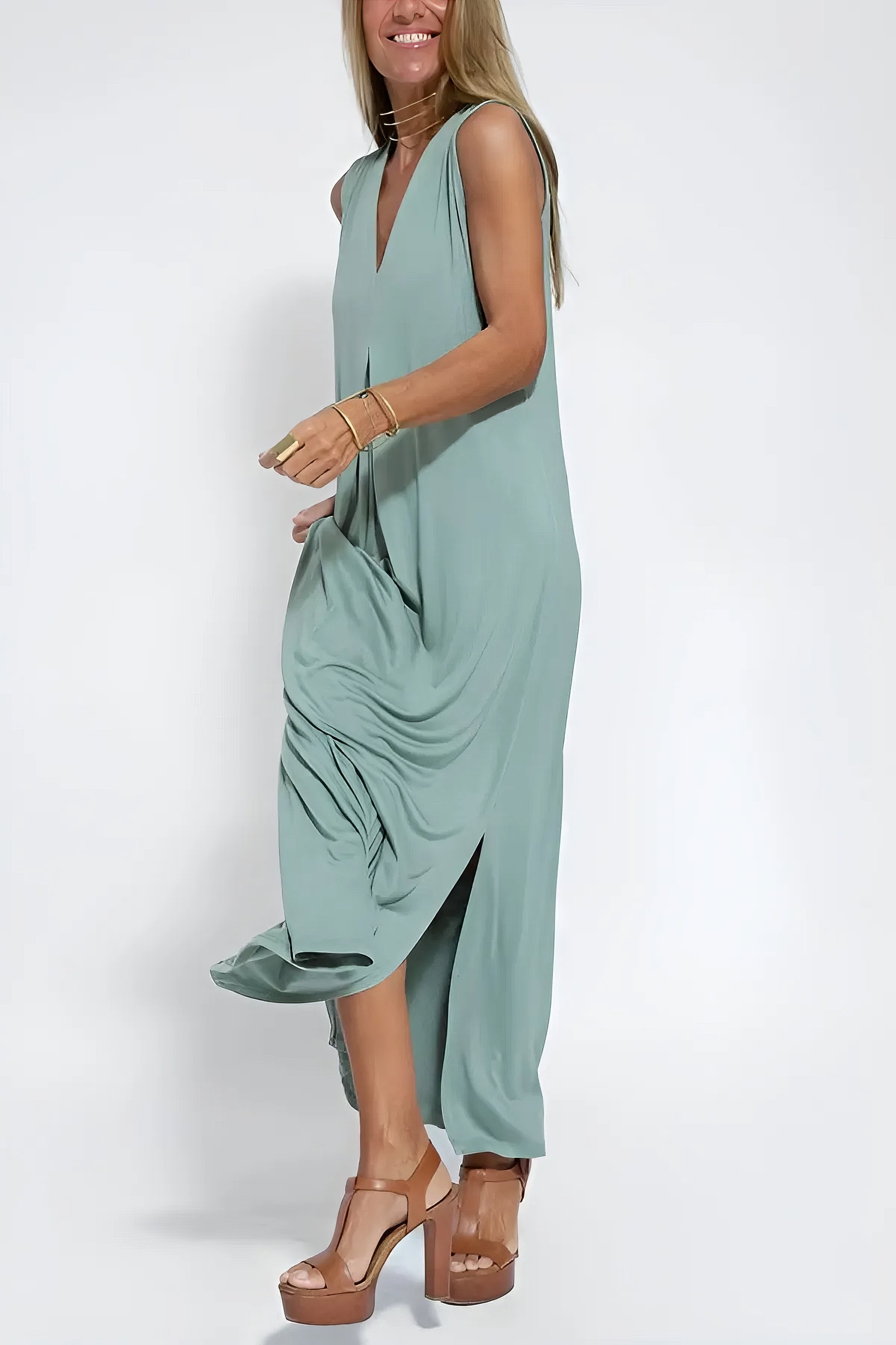 Elise | Robe Longue Élégante + Cardigan Offert