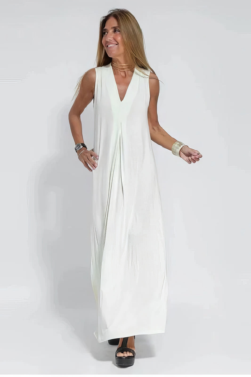 Elise | Robe Longue Élégante + Cardigan Offert